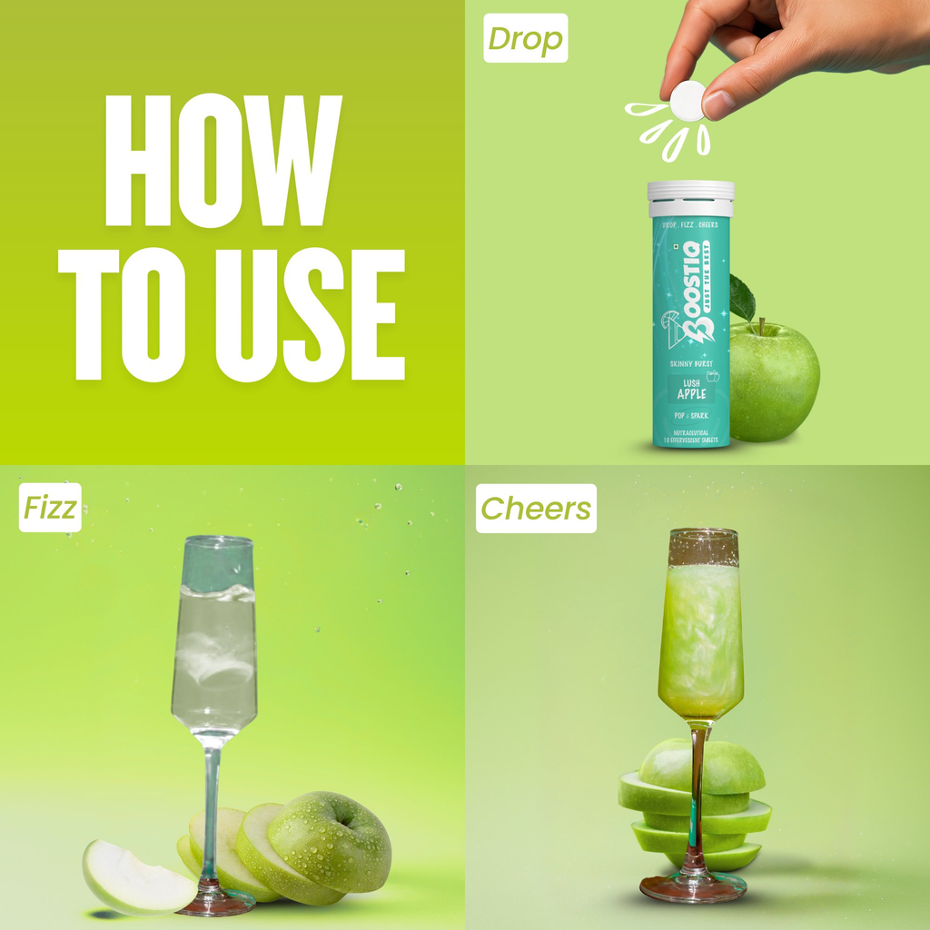BOOSTIQ Pop & Spark Effervescent Tablets - Lush Apple