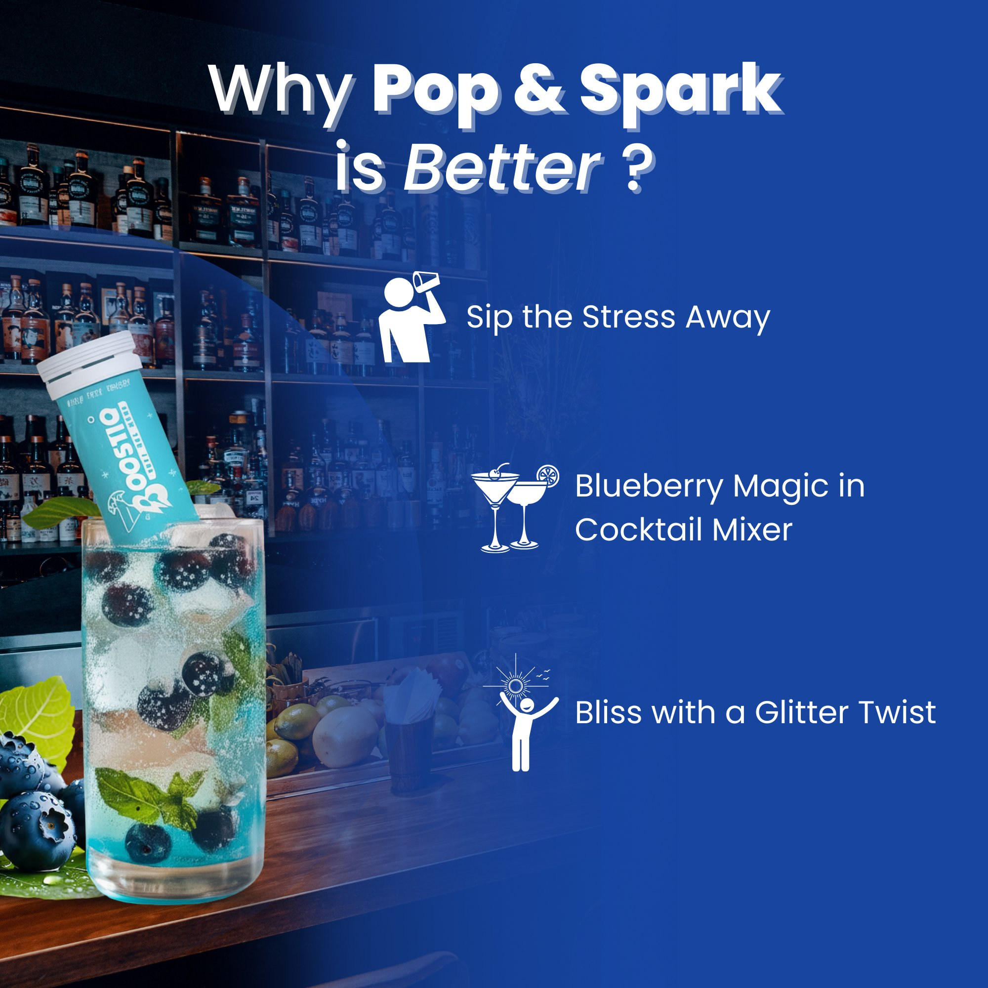 BOOSTIQ Pop & Spark Effervescent Tablets - Berry Blast