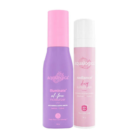 Aqualogica Radiance Sunscreen + Illuminate Oil Free Moisturiser Combo
