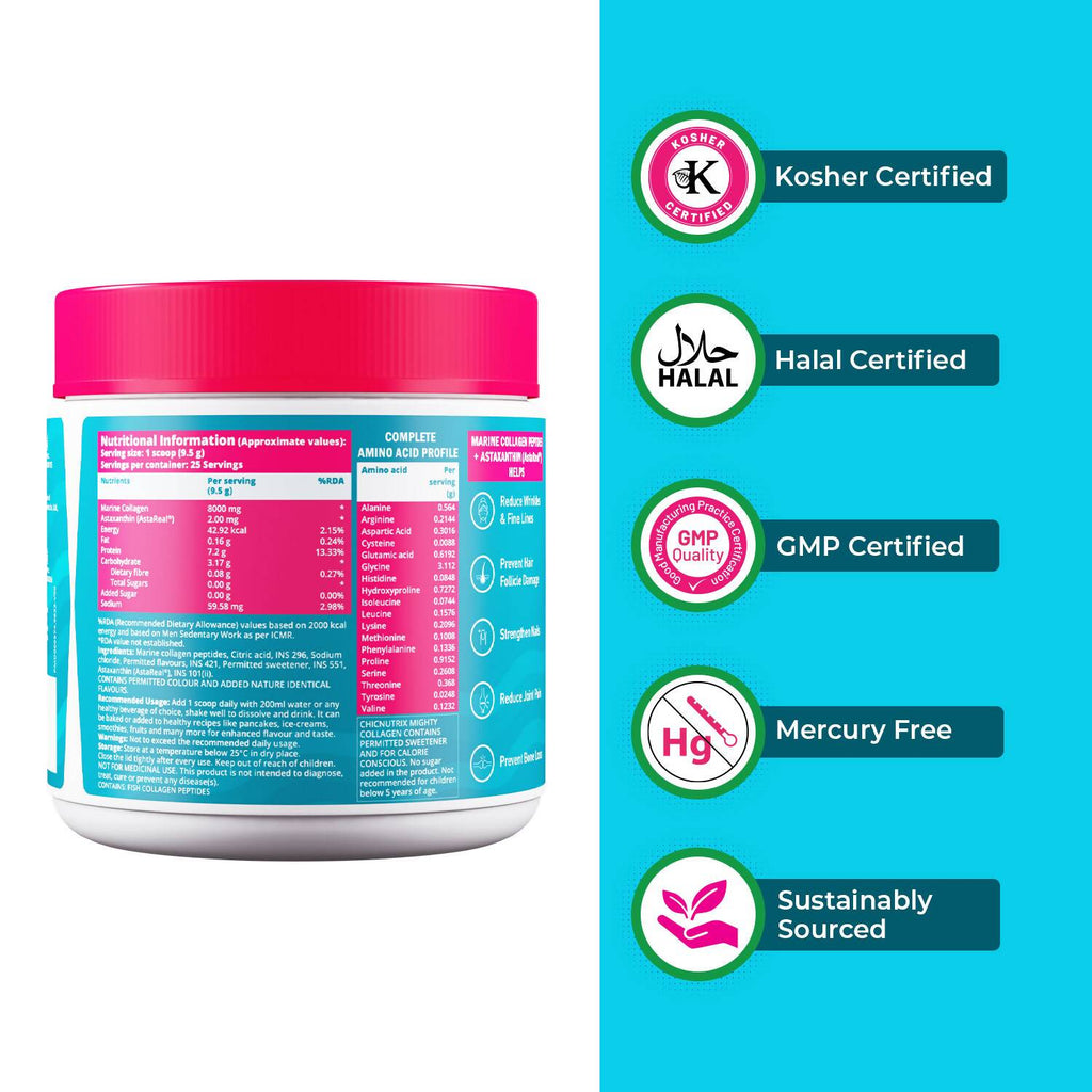 Chicnutrix Mighty Collagen Japanese Collagen Powder - Lemonade Flavor - Distacart