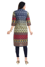 Snehal Creations Multicolored Designer Digital Print Cotton Slub Fabric Long Kurti Tunic - Distacart