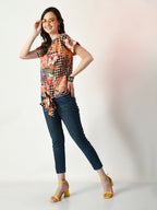 Myshka Women's Multi Printed Top