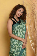 Very Much Indian Designer Modal Silk Saree With With Beautiful Floral Print - Sea Green - Distacart