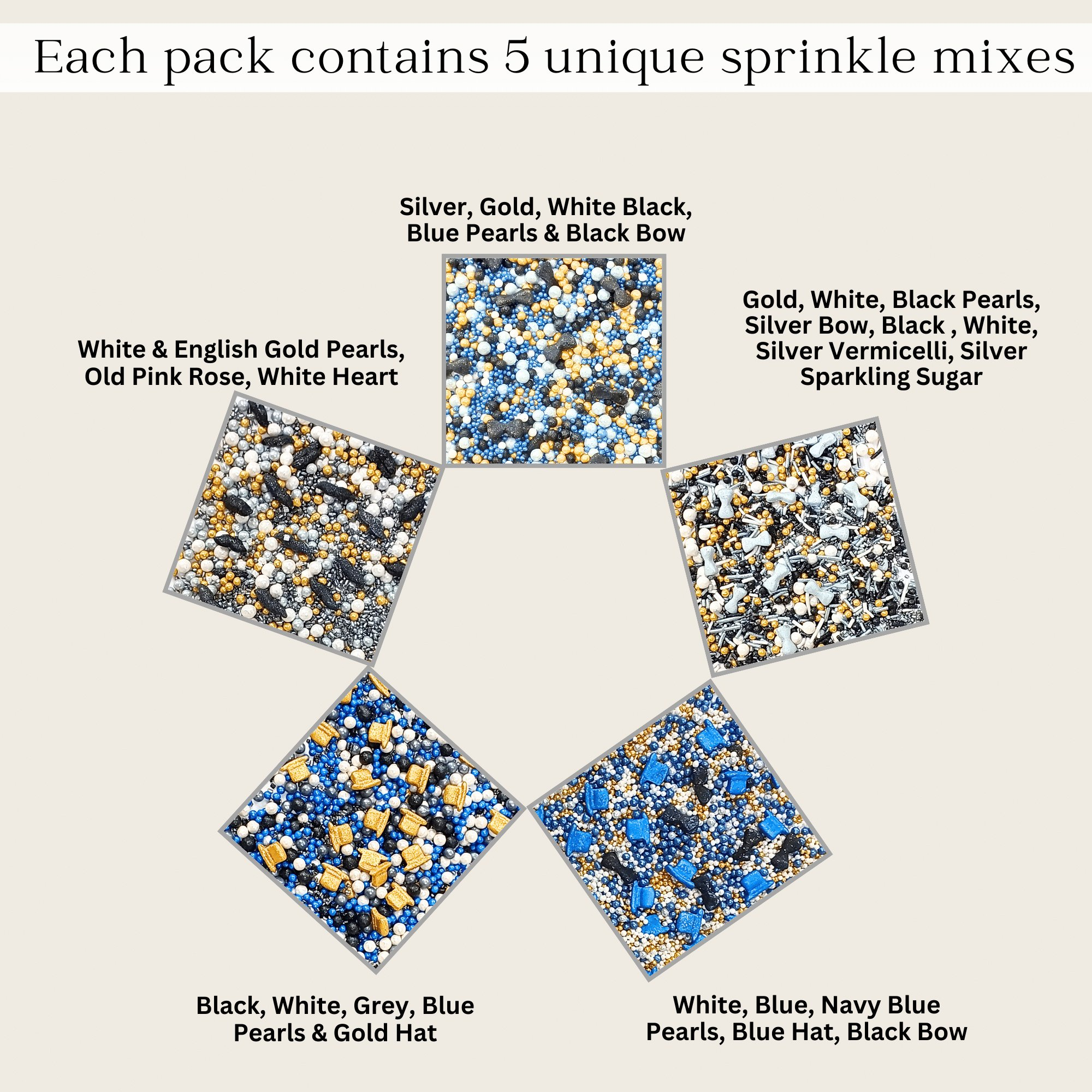 confect king of the grill sprinkles black blue white sprinkles mix celebration sprinkles assorted pack of 5 edible sprinkles
