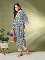 Sangria Printed A-Line Kurta