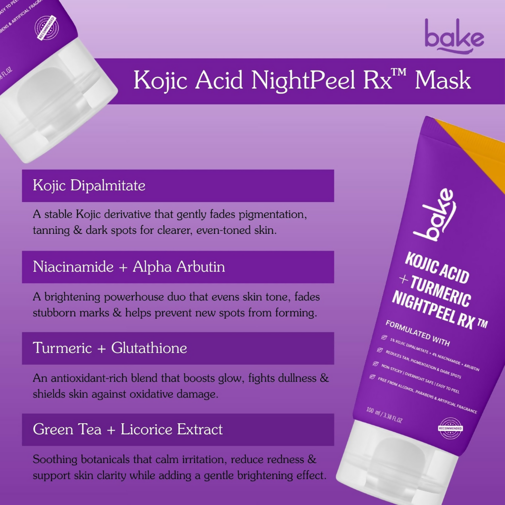 Bake Kojic Acid + Turmeric NightPeel Rx Mask