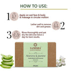 Samisha Organic Aloevera & Jasmine Anti-Blemish Bathing Bar