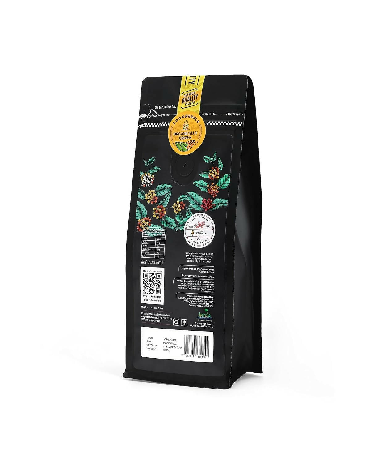 LocoKerala Western Ghats American Roast Arabica Whole Bean Coffee - Distacart