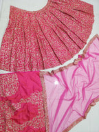 Jyoti Fashion Glamorous Rani Pink Silk 3MM Sequins with Coding Dori Embroidery Lehenga Choli with Dupatta