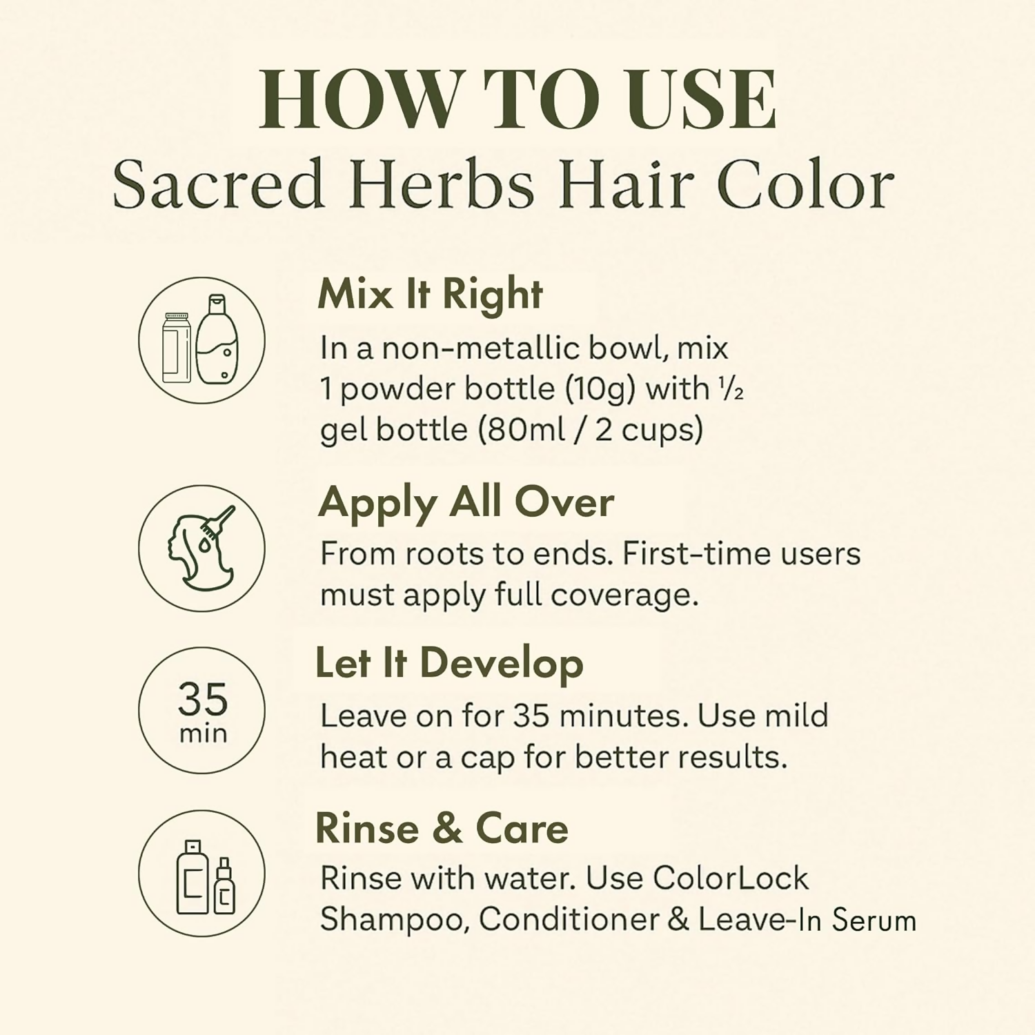 Sacred Herbs Ammonia & PPd Free Natural Organic Gel Dark Brown Hair Color For Men & Women - Distacart