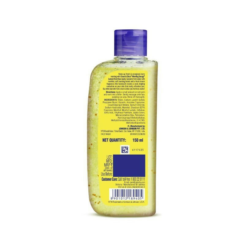 Clean & Clear Morning Energy Lemon Fresh Face Wash - Distacart