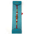White & Red Stones Rakhi - Distacart