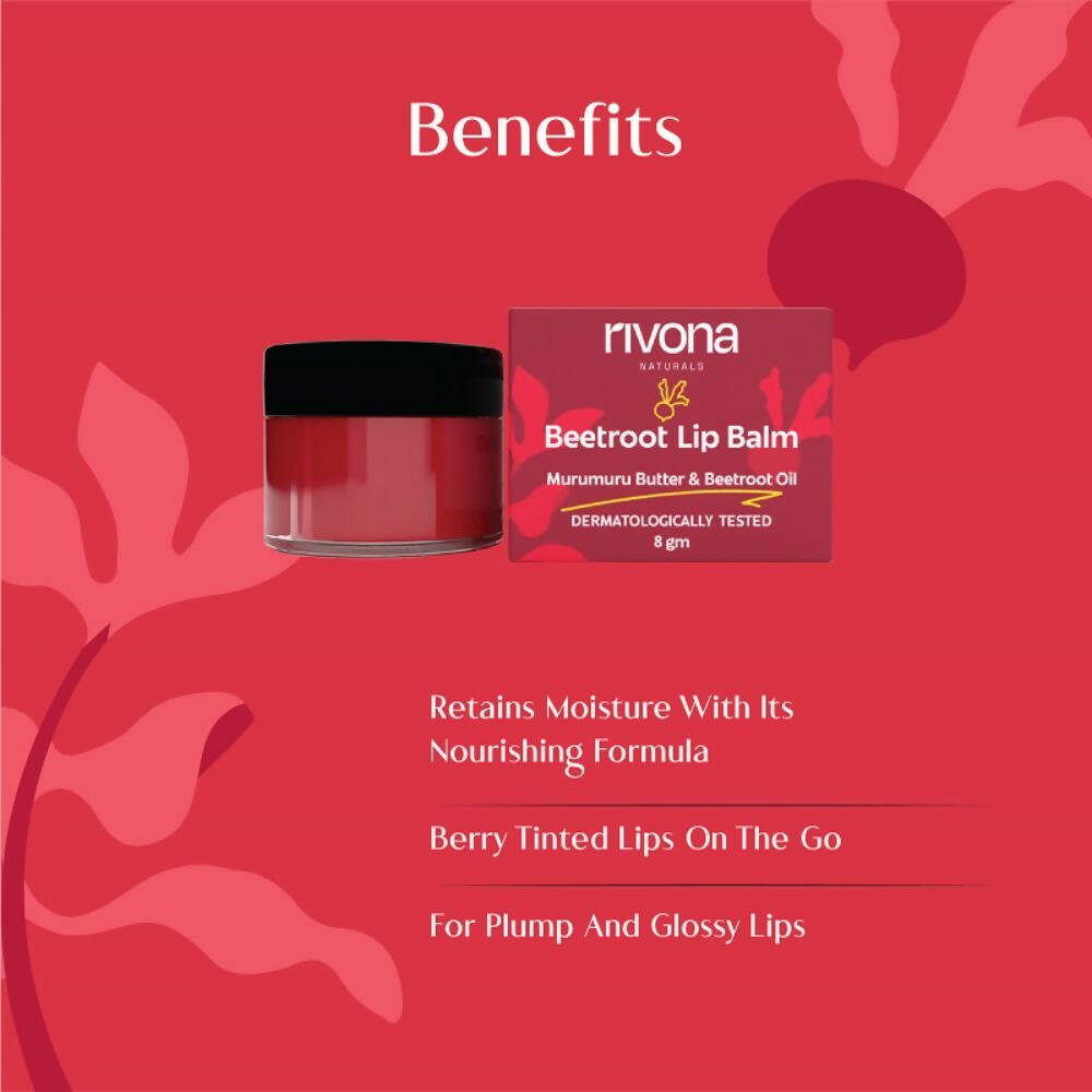 Rivona Naturals Beetroot Lip Balm - Distacart