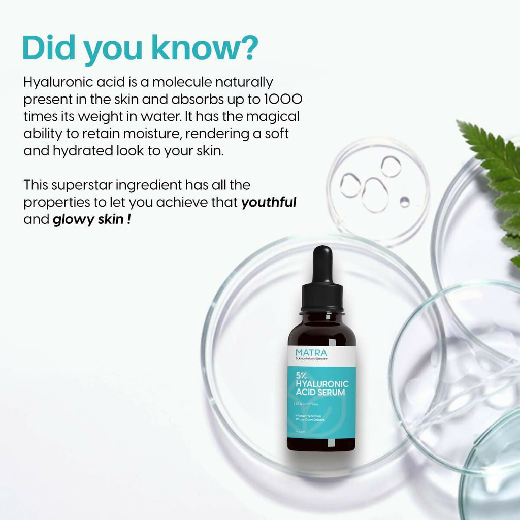 Matra 5% Hyaluronic Acid Serum For Skin Hydration, Anti-Aging & Glowing Skin