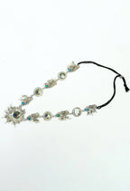 Mominos Fashion Johar Kamal Oxidised Silver-Plated Brass Finish Long Necklace For Women (Silver) - Distacart