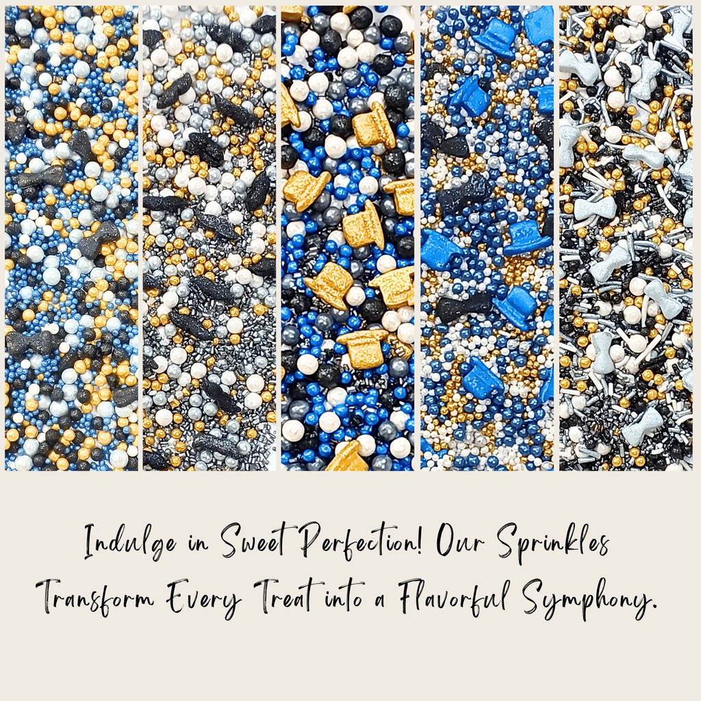 confect king of the grill sprinkles black blue white sprinkles mix celebration sprinkles assorted pack of 5 edible sprinkles