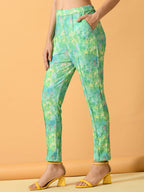 Myshka Women's Multi Slim Fit Party Trouser