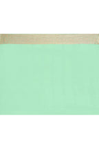Joban Fashion Emerald Green Crepe Chiffon Pure Handloom Banarasi Silk Saree