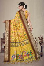 PR Fashion Multi Heavy Rich Cotton Silk Digital Print & Jacquard Saree