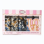 confect king of the grill sprinkles black blue white sprinkles mix celebration sprinkles assorted pack of 5 edible sprinkles