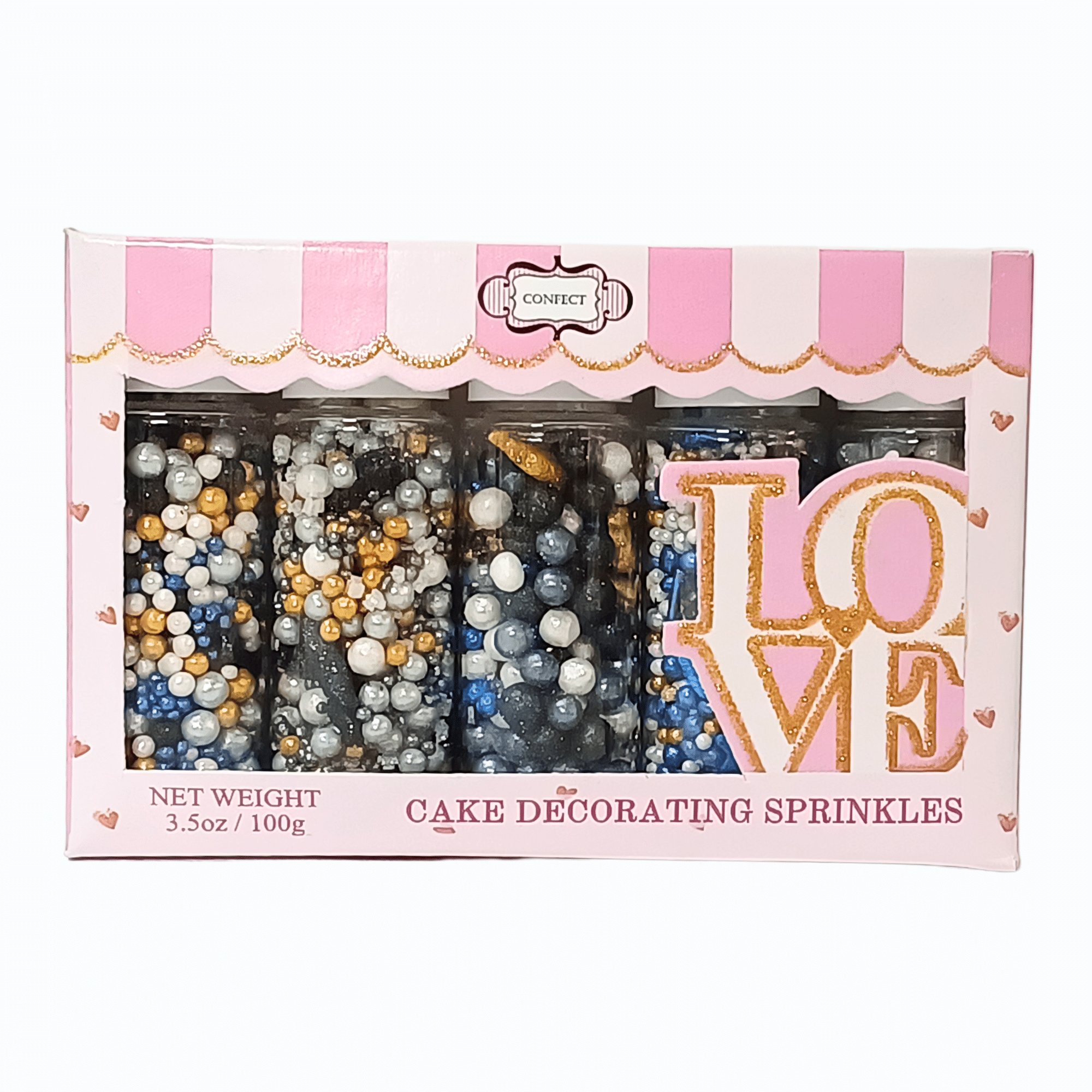 confect king of the grill sprinkles black blue white sprinkles mix celebration sprinkles assorted pack of 5 edible sprinkles