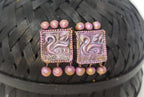 Terracotta Beautiful Swan Studs-Lavender