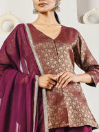 Fab Fashion Purple Crop Palazzo Set