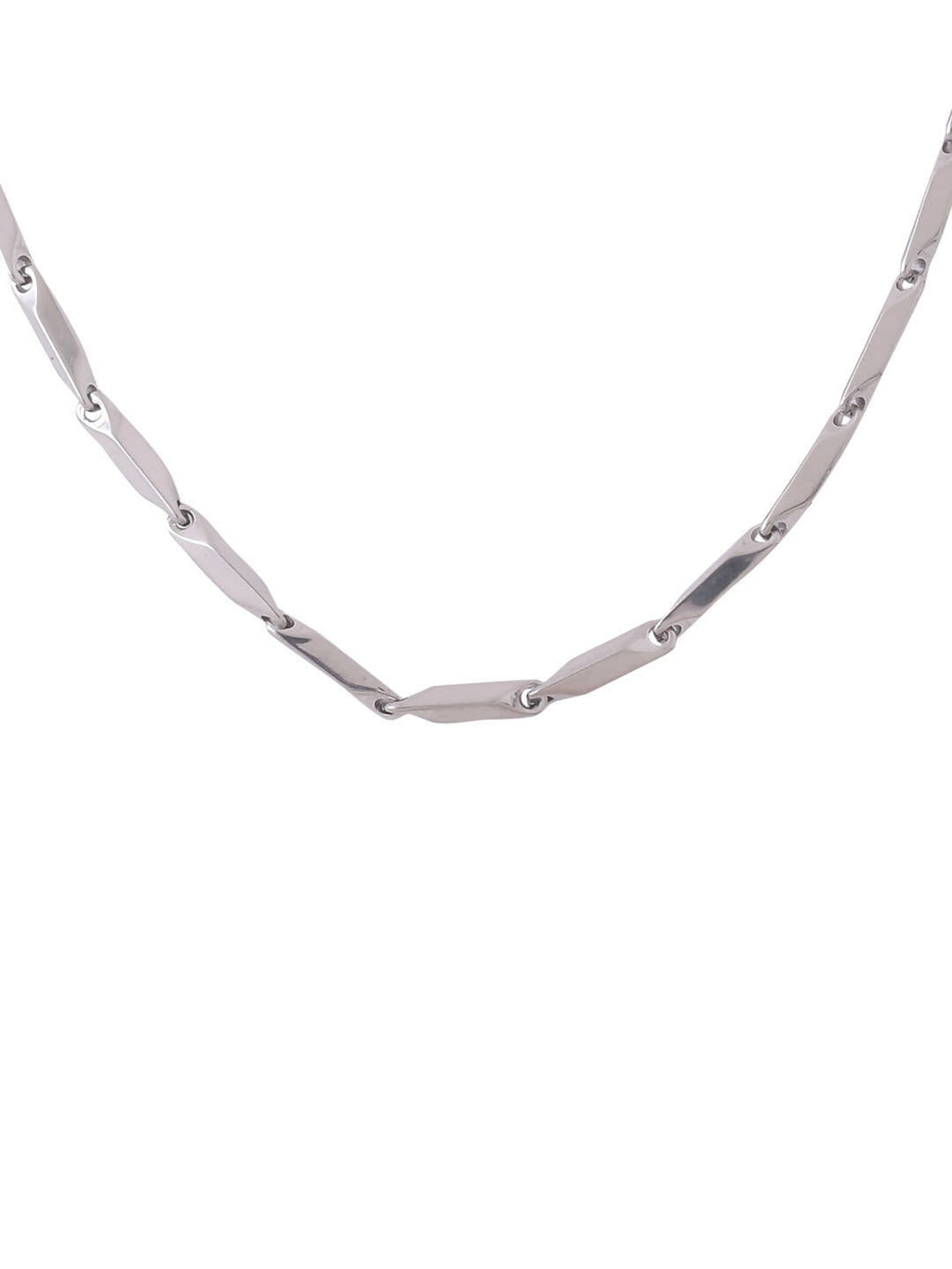 NVR Men Rhodium-Plated Stainless Steel Bohemian Chain