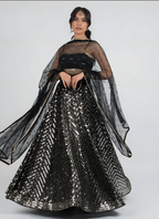 Lehenga Mart Designer Wedding Lehenga Choli For Women - Black
