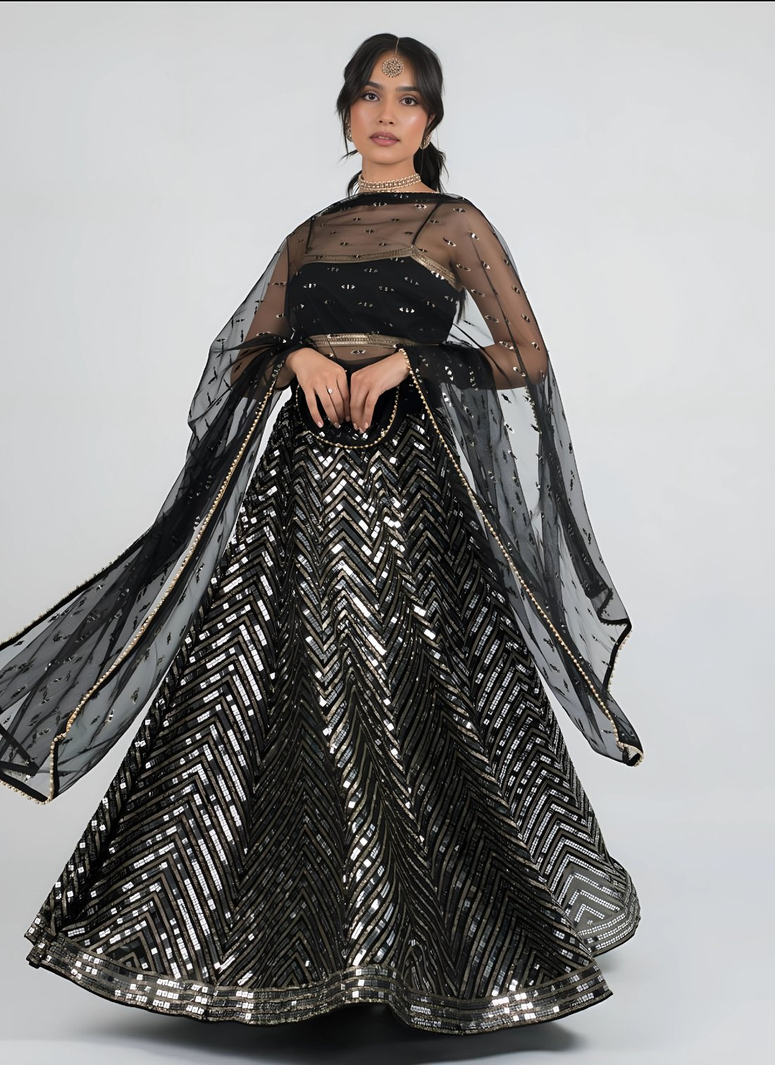 Lehenga Mart Designer Wedding Lehenga Choli For Women - Black