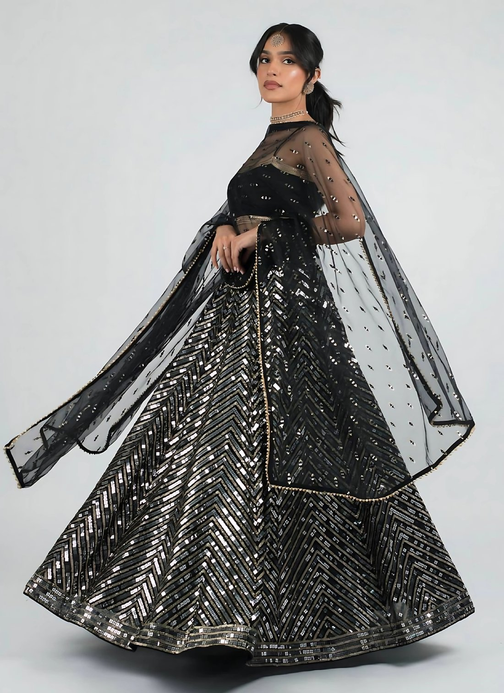 Lehenga Mart Designer Wedding Lehenga Choli For Women - Black