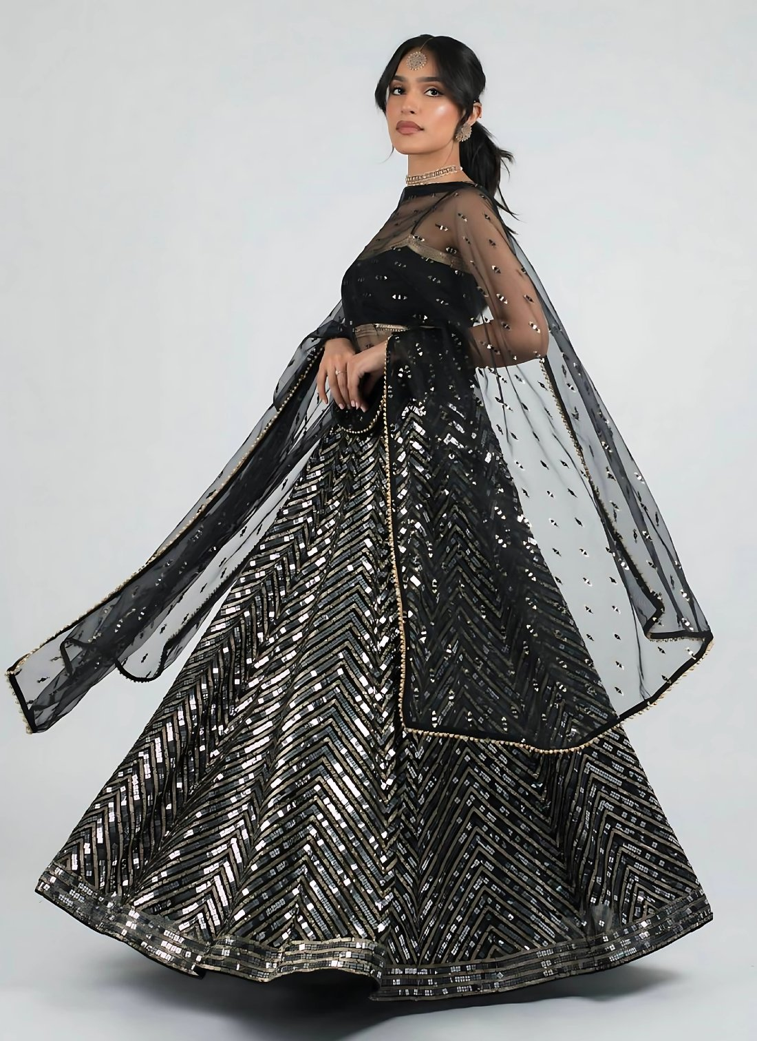 Lehenga Mart Designer Wedding Lehenga Choli For Women - Black
