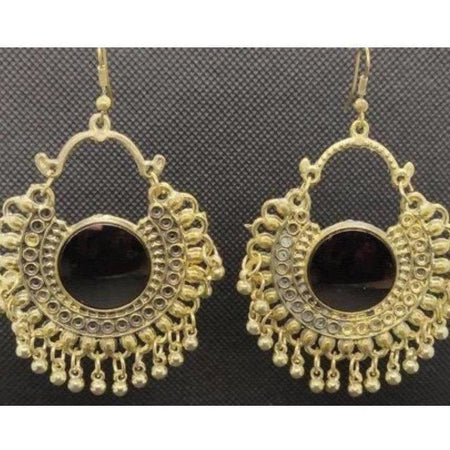 MS Fashion India Oxidized Gold Color Earrings German Silver Traditional Drops And Danglers