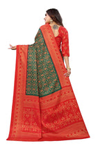 Vamika Green Printed Art Silk Saree