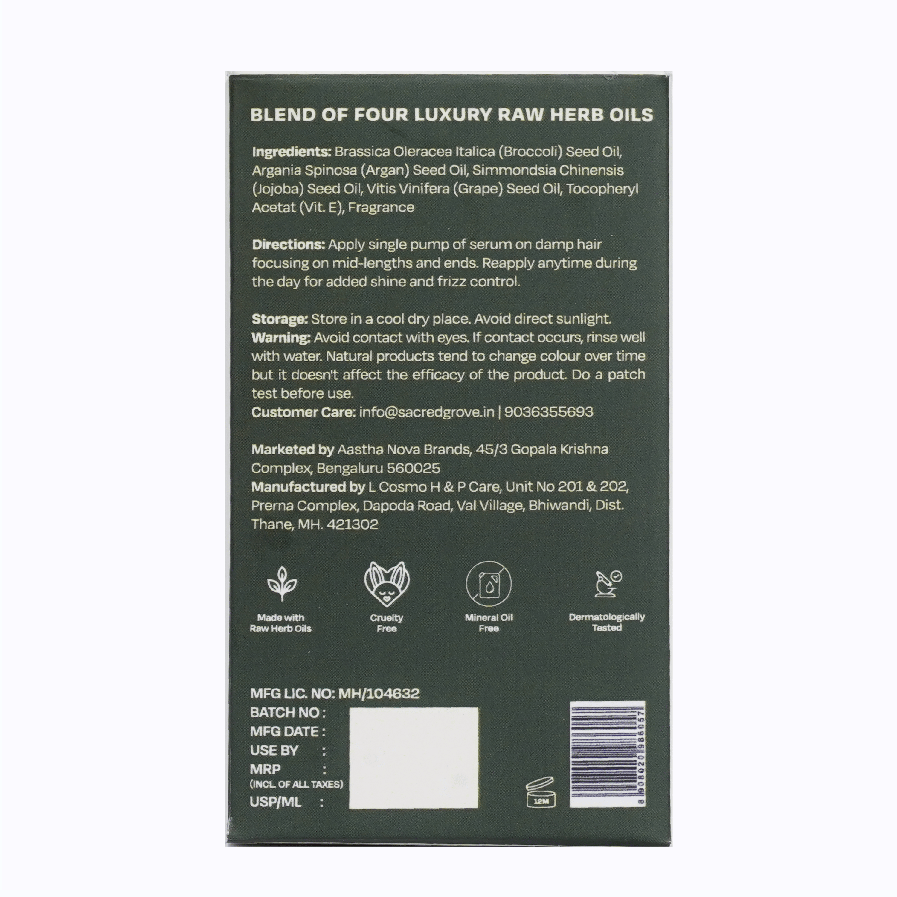 Sacred Grove Condition Cleanse Repair