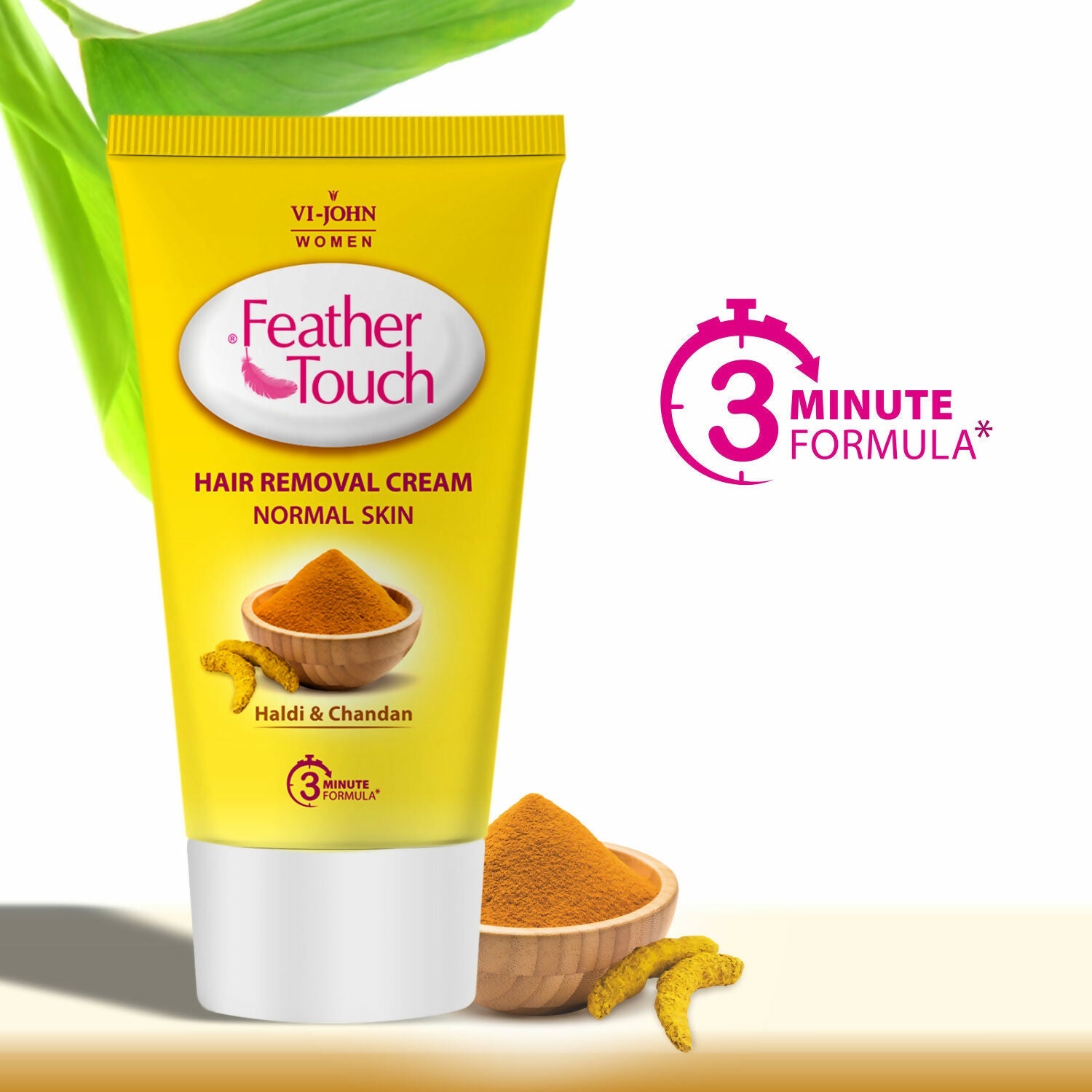 VI-JOHN Women Feather Touch Haldi & Chandan Hair Removal Cream for Women For Normal Skin, Suitable for Legs, Underarms, Bikini Line, Arms - Distacart