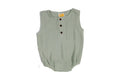 Sunshine Baby Cute Organic Muslin Cotton Sleeveless Rompers For Babies - Greenish Grey