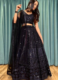 Lehenga Mart Designer Wedding Lehenga Choli For Women - Black