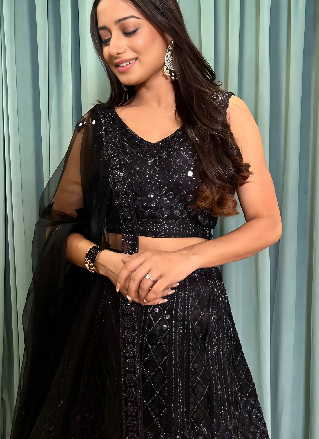 Lehenga Mart Designer Wedding Lehenga Choli For Women - Black