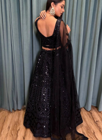 Lehenga Mart Designer Wedding Lehenga Choli For Women - Black