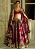 Lehenga Mart Designer Wedding Lehenga Choli For Women - Maroon