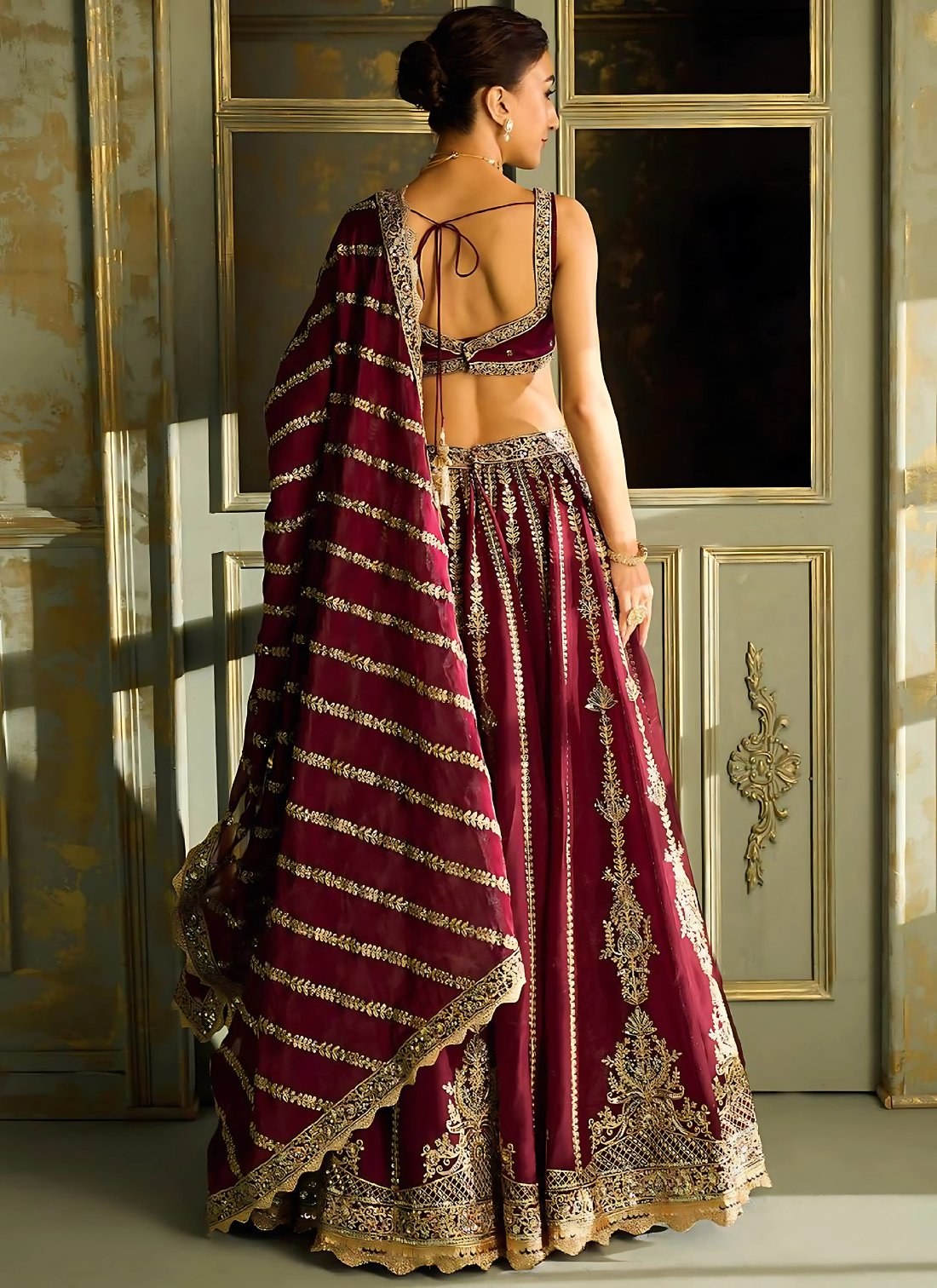 Lehenga Mart Designer Wedding Lehenga Choli For Women - Maroon