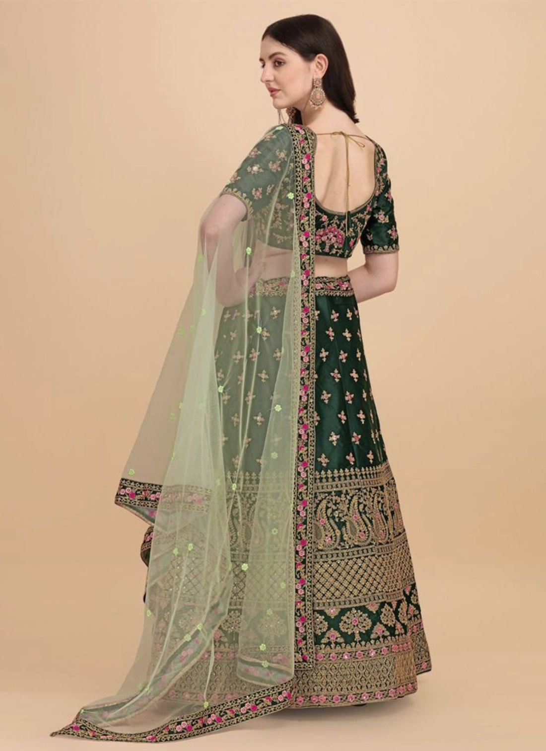 Lehenga Mart Designer Wedding Lehenga Choli For Women - Green