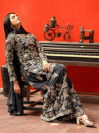 Teeya Creation Black Color Faux Georgette Embroidery Work Fully Stitched Salwar Suit