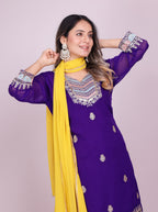 Teeya Creation Multi Color Faux Georgette Embroidery Work Fully Stitched Salwar Suit - Distacart