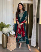 Prazu Fashion Royal Blue Chinon Silk Sequence Embroidered Salwar Suit - Distacart