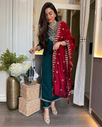 Prazu Fashion Royal Blue Chinon Silk Sequence Embroidered Salwar Suit - Distacart