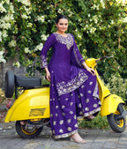 Lehenga Mart Designer Sharara Suit For Wedding-Blue - Distacart