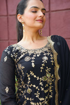 Lehenga Mart Designer Sharara Suit For Women or Girls - Black - Distacart