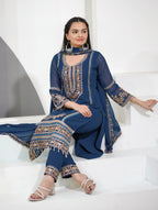 Lehenga Mart Designer Salwar Suit For Women or Girls - Blue